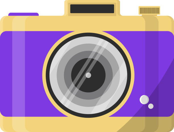 白色背景上的复古相机图片下载