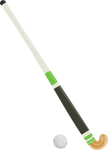 白色背景的草地曲棍球图片下载