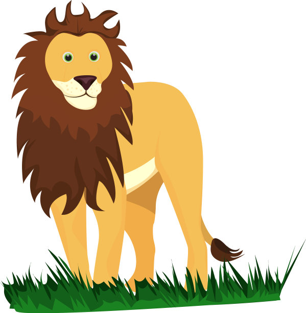 白色背景上的狮子是国王图片下载