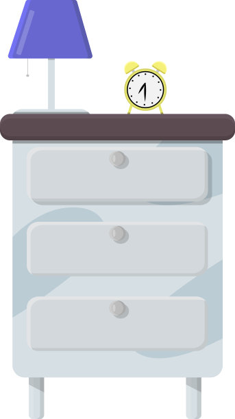 白色背景的白色床头柜图片下载