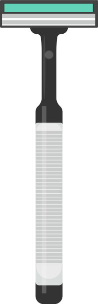 剃须刀片在白色背景图片下载