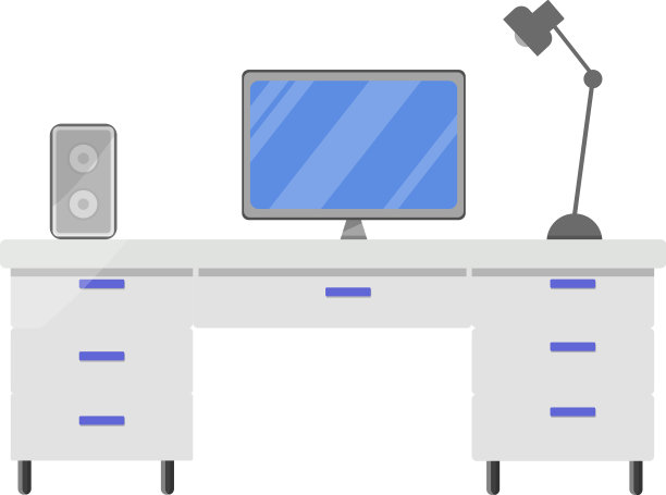白色背景的工作台图片下载