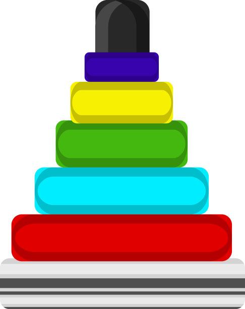 白色背景上的彩色婴儿玩具图片下载