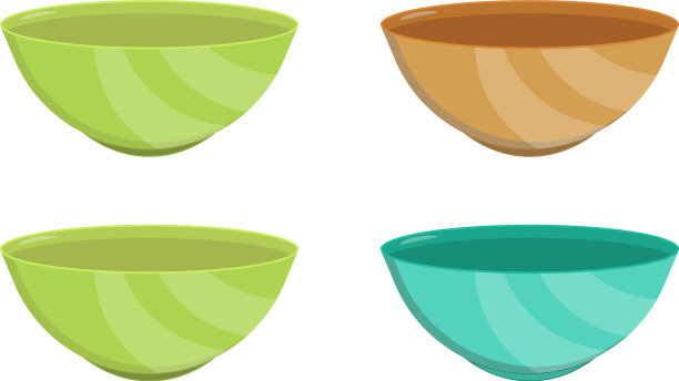 白色背景的陶瓷碗图片下载