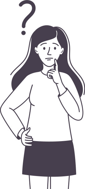 问题与深思熟虑的女人挠头图片下载