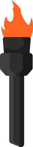 白色背景的仪式火炬图片下载