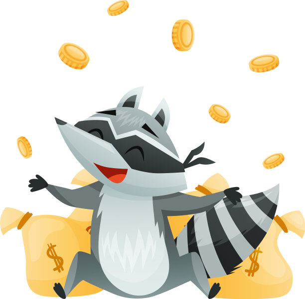 带着面具，带着条纹尾巴的浣熊窃贼图片下载