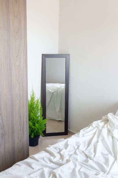 带镜子的卧室装饰图片下载