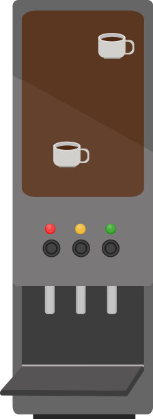 白色背景的浓缩咖啡机图片下载