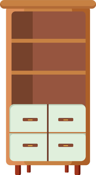 白色柜子上有白色抽屉的木制橱柜图片下载