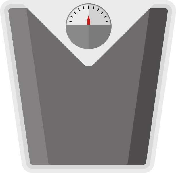 白色背景的数字体重秤图片下载