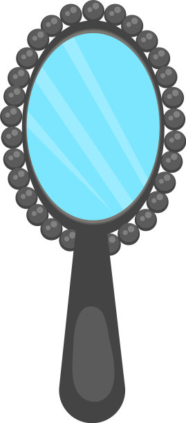 白色背景上的黑色手镜图片下载