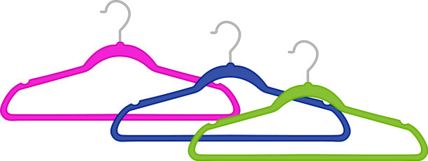 白色背景上的塑料衣架图片下载
