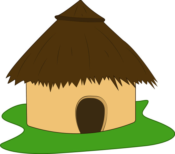 白色背景下的老房子图片下载