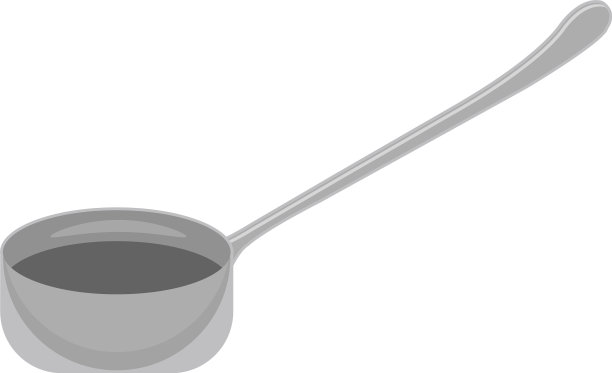 白色背景的厨房勺子图片下载