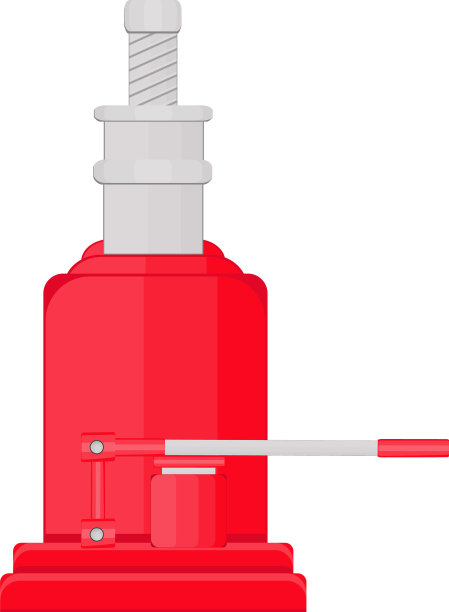 白色背景下的红色千斤顶图片下载