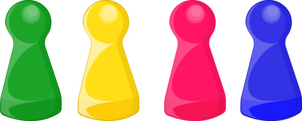 白色背景上的棋盘游戏人物图片下载