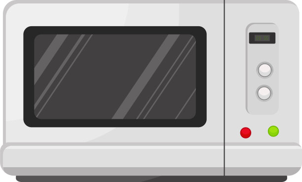 白色背景的白色微波炉图片下载