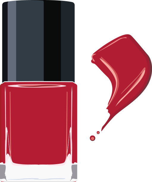 白底红指甲油图片下载