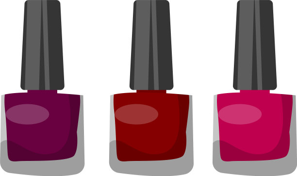 白色背景上的红色指甲油图片下载