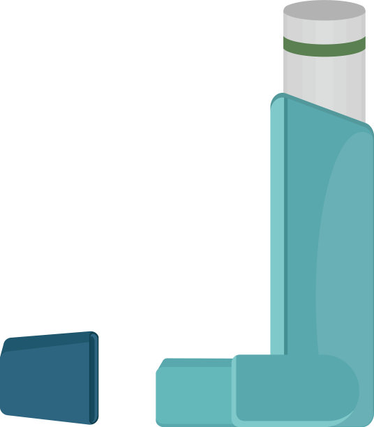 白色背景的呼吸吸入器图片下载