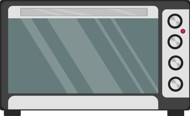 白色背景的厨房微波炉图片下载