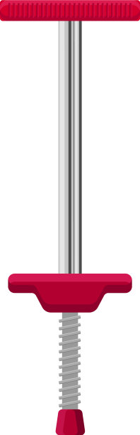 白色背景上的红色弹簧高跷图片下载