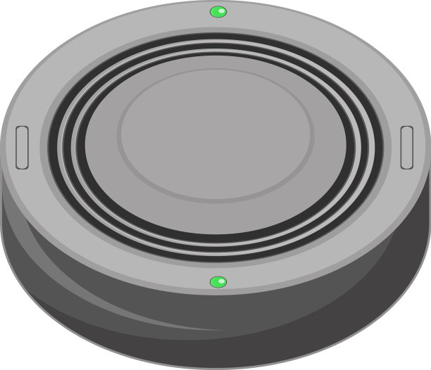 白色背景的灰色烟雾报警器图片下载