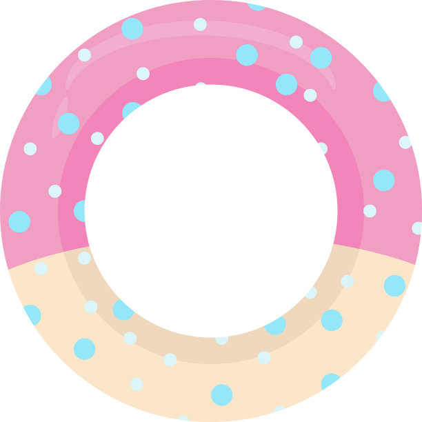 白色背景上的游泳圈图片下载