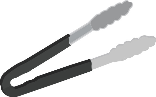 不锈钢厨房钳子上有白色图片下载