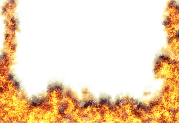 燃烧的边界火焰和火的背景与复制空间图片下载