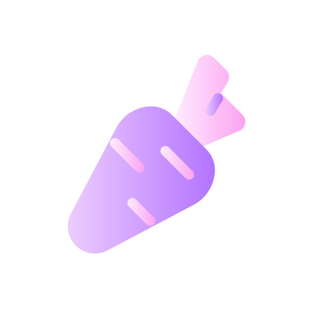 胡萝卜平渐变双色UI图标图片下载