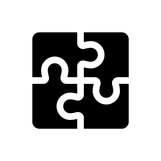 谜题黑色雕文UI图标图片下载