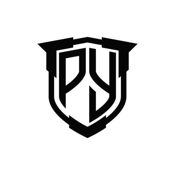 Py标志字母字母与盾形设计图片下载
