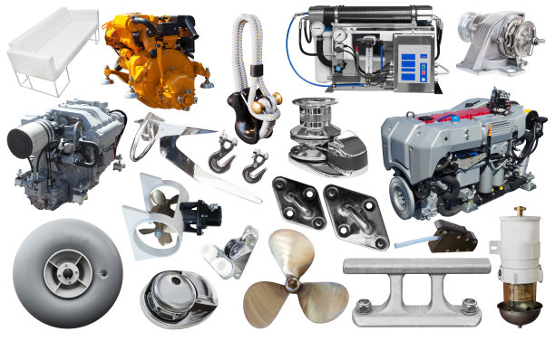 现代游艇的独立设备和部件图片下载