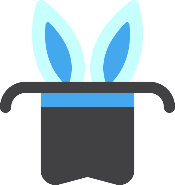 极简风格的兔子耳朵魔术师帽图片下载