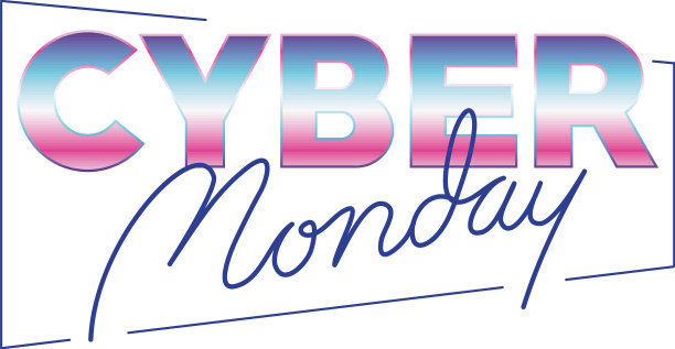 网络星期一字体复古图片下载