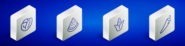 设等距线，白菜、西瓜、玉米等图片下载