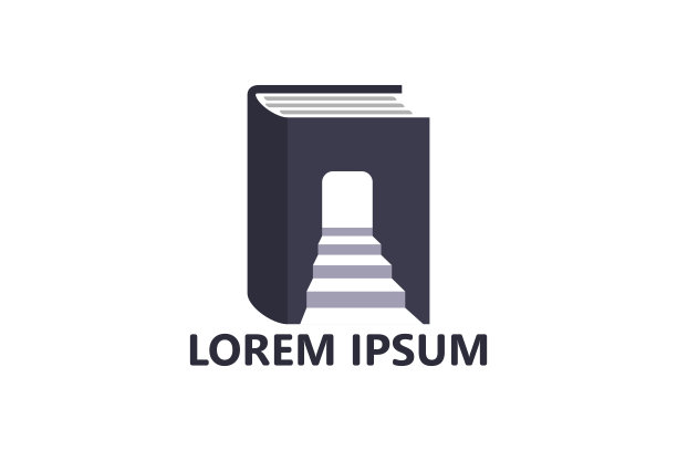 楼梯书标志模板设计矢量图片下载