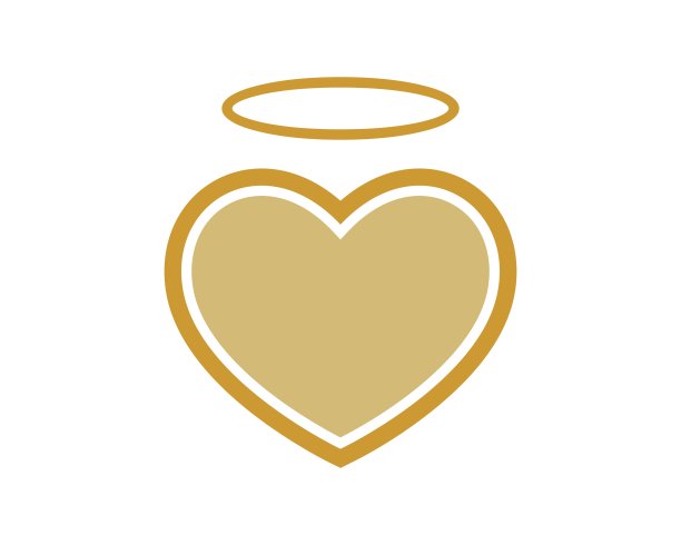 爱的形状与圆形天使图片下载