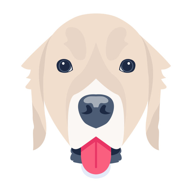 狗的扁平图标图片下载