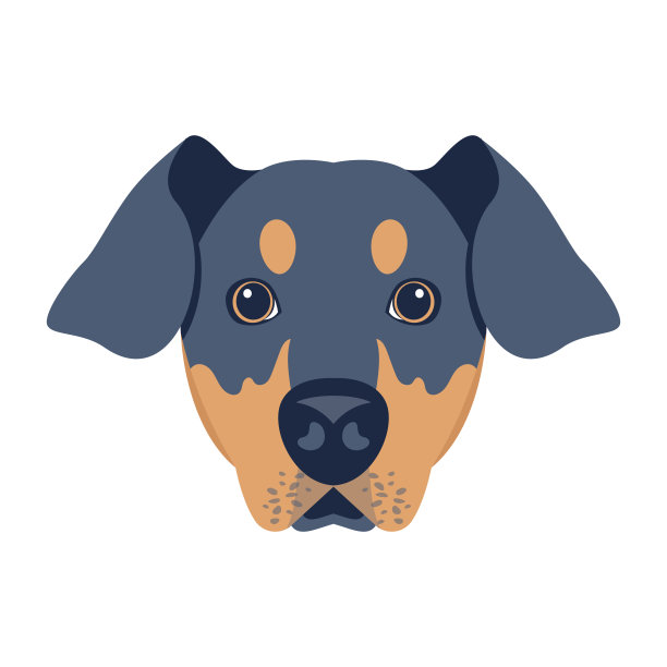 狗的扁平图标图片下载