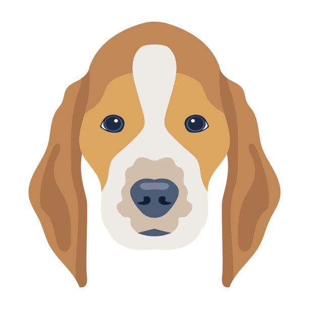 狗的扁平图标图片下载