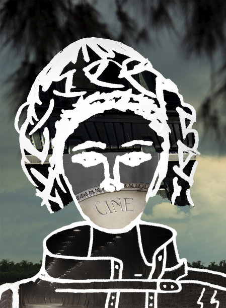 图-设计拼贴-主题:电影，黑白。“电影”这个词图片下载