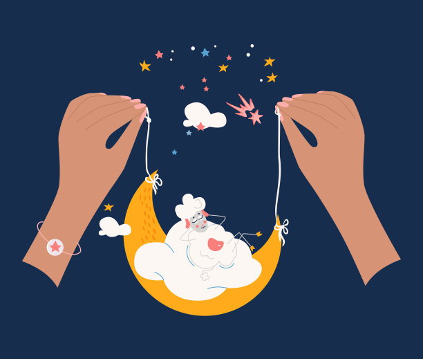 卡通月平海报图片下载