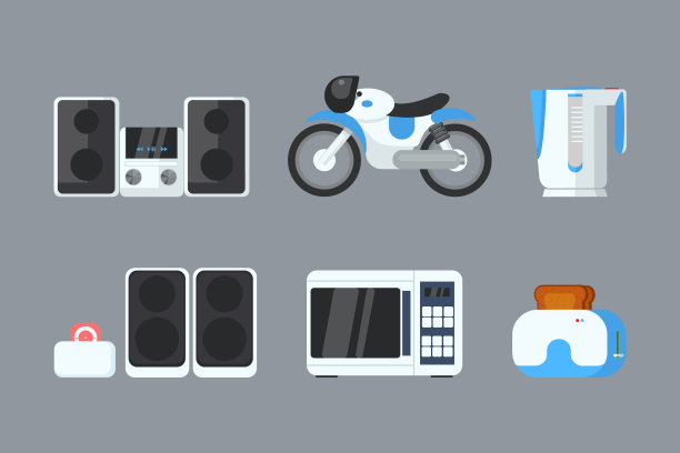 有立体声音响的家用电器设备图片下载