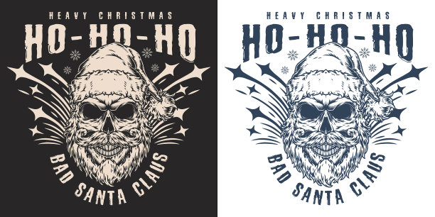 厚重的圣诞单色传单复古图片下载