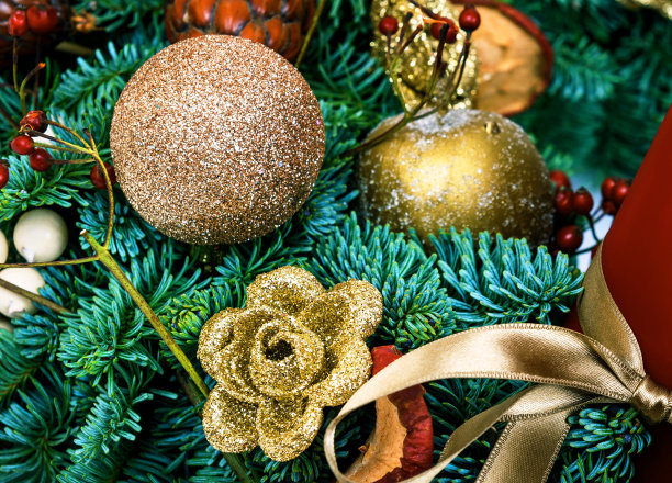 圣诞节日装饰背景图片下载