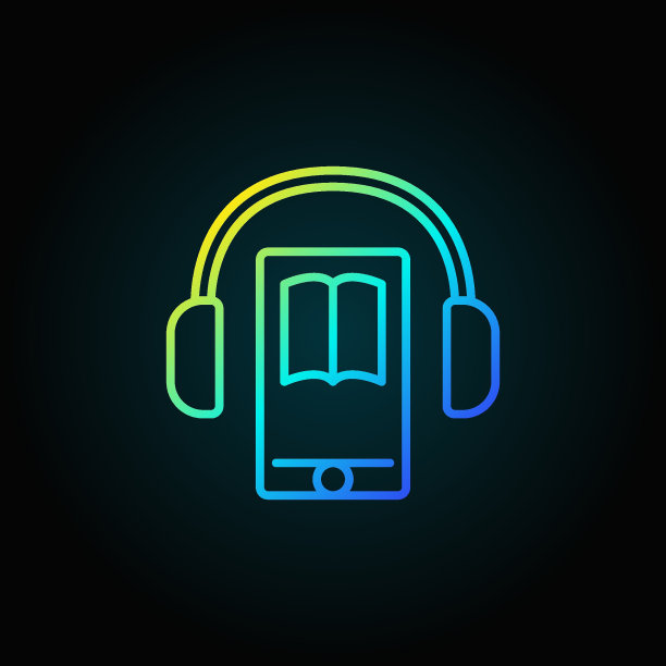 有声读物在智能手机的彩色图标图片下载