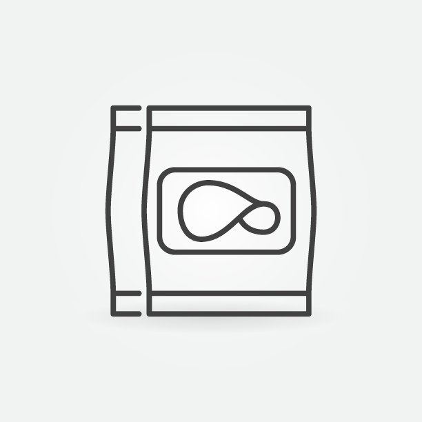 薯片矢量最小线图标或设计元素图片下载